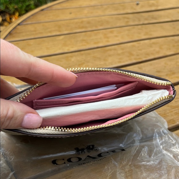 Coach Tan and Pink Wristlet - Picture 5 of 6